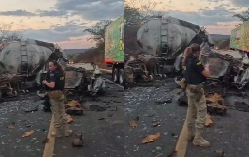 Acidente entre caminhões na BR-316 deixa um morto no Piauí