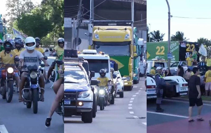Apoiadores de Flávio Bolsonaro fazem carreatas na Grande Vitória e no interior do ES