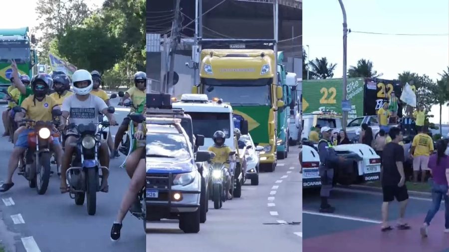 Apoiadores de Flávio Bolsonaro fazem carreatas na Grande Vitória e no interior do ES