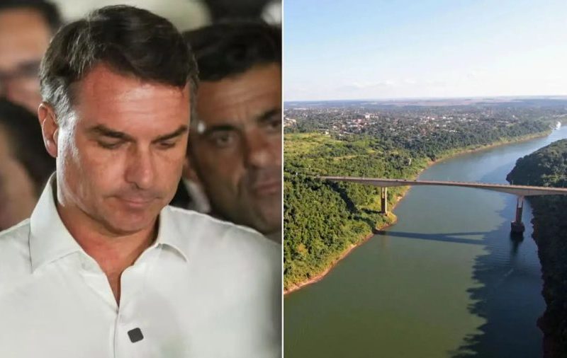 Flávio Bolsonaro cruza fronteira com Argentina rumo ao Equador
