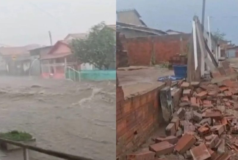 Temporal em Itambé causa estragos e deixa feridos na Bahia
