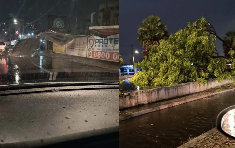 Chuva provoca alagamentos, deixa semáforos sem funcionar e derruba árvores em Teresina