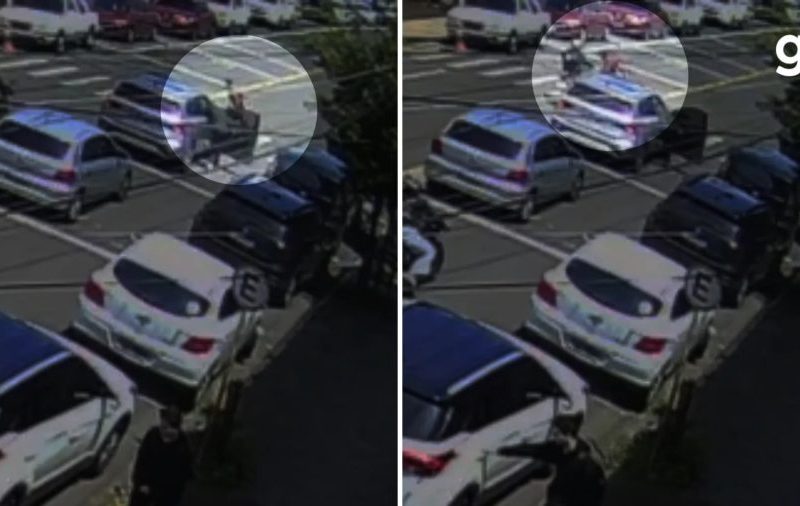Criança é atropelada por moto na contramão ao cruzar faixa de pedestres a caminho da escola no RS; VÍDEO