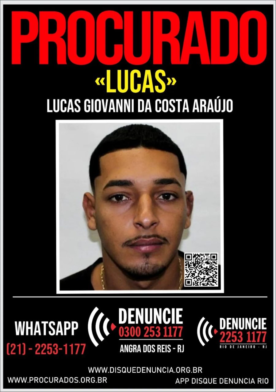 Disque Denúncia busca informações sobre foragido suspeito de ser coautor de homicídio em Angra dos Reis