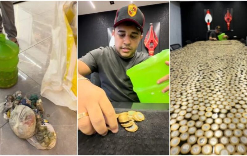 Venda inusitada: Hilux comprada com milhares de moedas de R$ 1