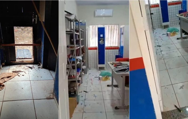 Escola recém-reformada é arrombada e depredada no MA; ônibus escolar tem vidros quebrados