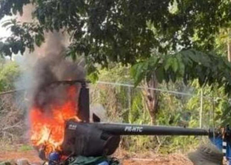 FAB intercepta e destrói helicóptero ilegal na fronteira