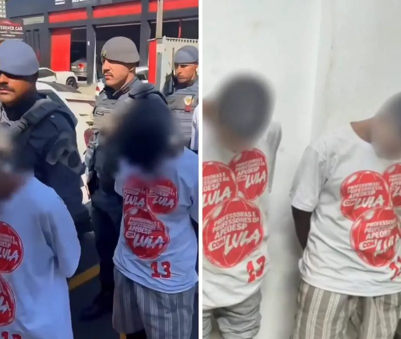 ‘Falaram para vestir’: suspeito diz à Polícia Civil que policiais militares falaram para colocar camiseta do PT