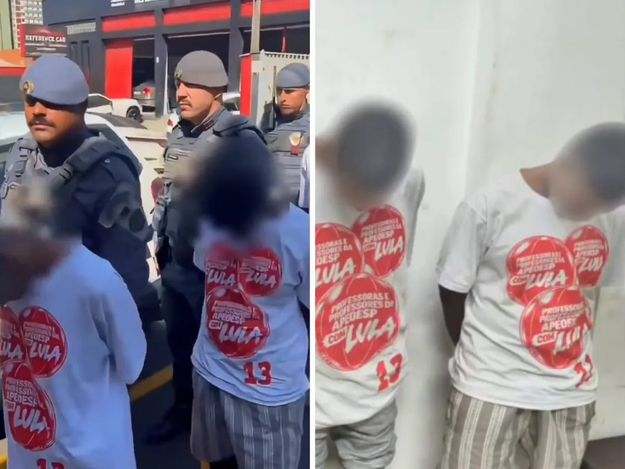 'Falaram para vestir': suspeito diz à Polícia Civil que policiais militares falaram para colocar camiseta do PT