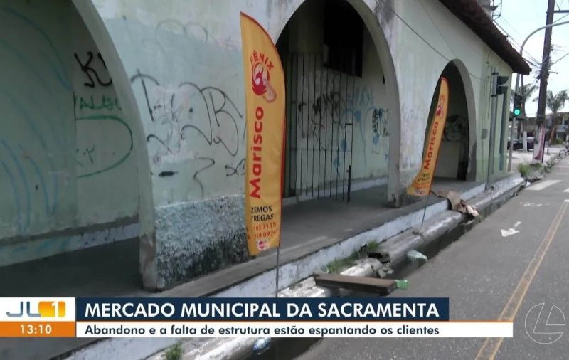 Mercado Municipal da Sacramenta enfrenta abandono e queda nas vendas
