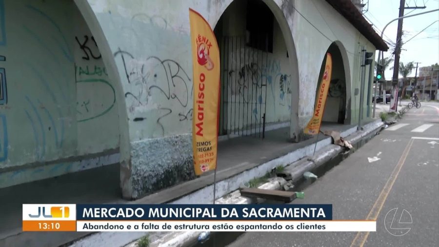 Mercado Municipal da Sacramenta enfrenta abandono e queda nas vendas