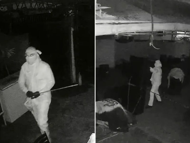 Fantasiado de ninja, homem invade casa de shows, destrói tudo e deixa prejuízo de R$ 40 mil em MS