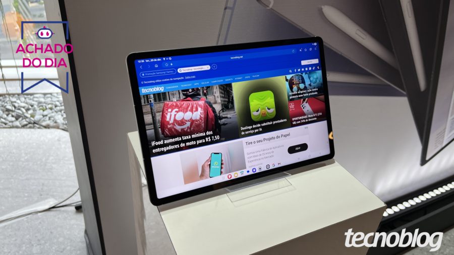 Galaxy Tab S10 FE Plus para trabalhar fica 45% mais barato no Mercado Livre