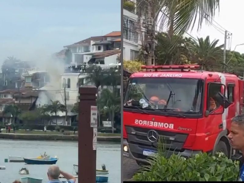 Incêndio atinge restaurante na Orla Bardot, em Armação dos Búzios