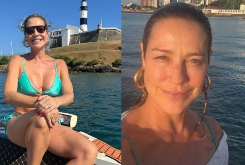 Luana Piovani curte passeio de lancha com amigos em destinos turísticos de Salvador: ‘Que domingo é hoje?’