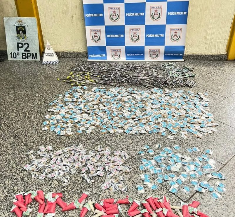 PM apreende mais de 3 mil porções de drogas em Barra do Piraí