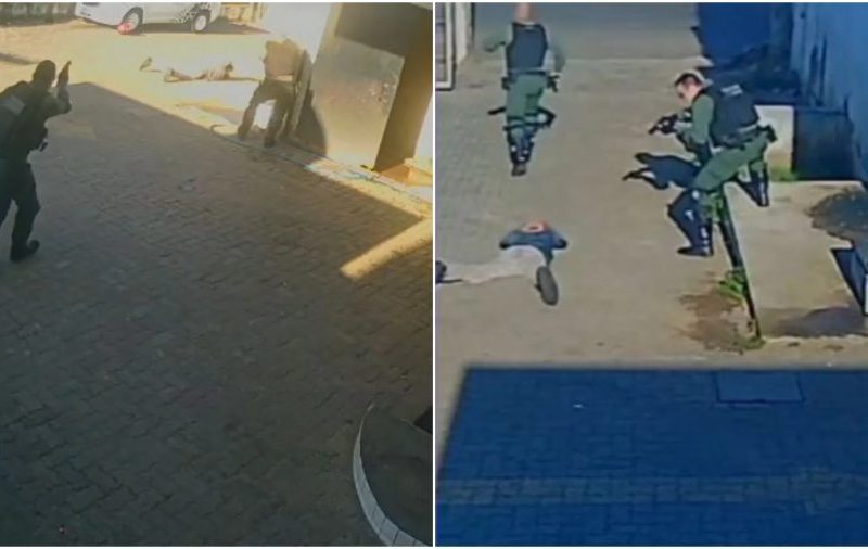 Polícia flagra assalto a posto de combustíveis, atira e prende os criminosos em Fortaleza; vídeo