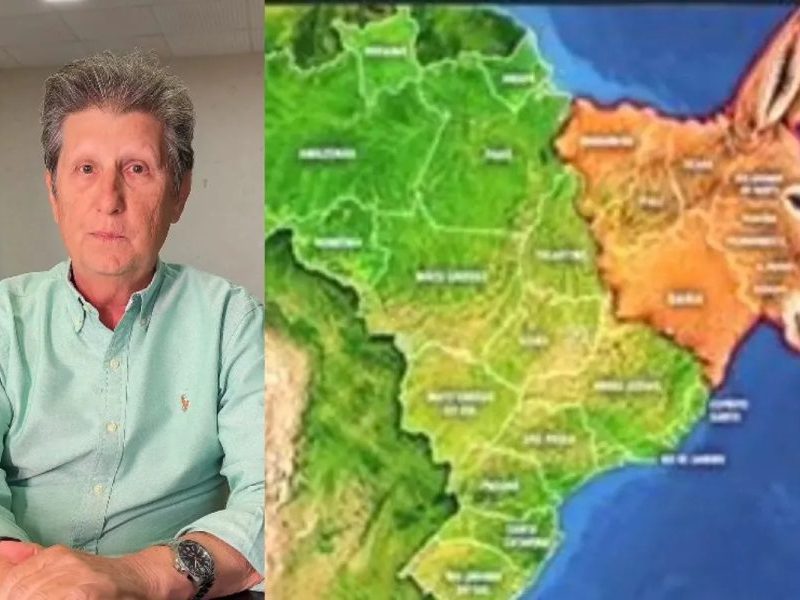 Prefeito de MS compartilha imagem com mapa do Nordeste em formato de burro após vitória de Lula