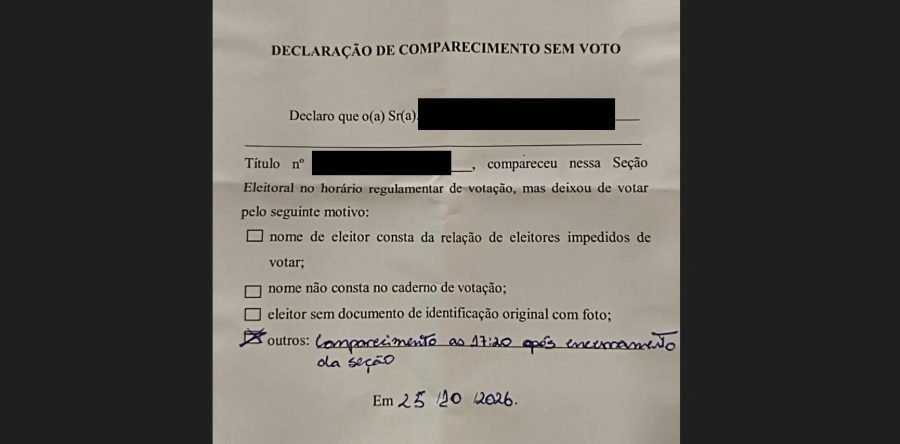 Prorrogação da votação gera confusão no Rio com urnas já fechadas; eleitores recebem declaração de presença 'sem voto'