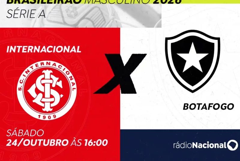 Internacional x Botafogo: ouça ao vivo pela Rádio Nacional