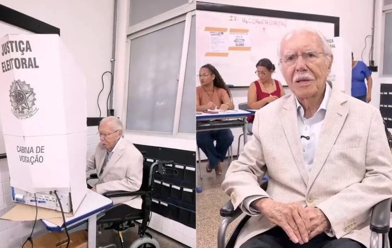 Sarney vota no 2º turno das eleições em São Luís, oito dias após receber alta hospitalar depois de cirurgia abdominal