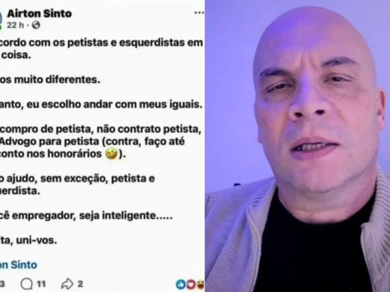 Secretário-adjunto de Guarujá pede exoneração após posts contra a contratação de eleitores de Lula