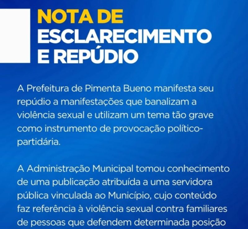 Servidora é exonerada após post desejando que famílias de esquerdistas sejam estupradas em RO; defesa diz que conta foi hackeada