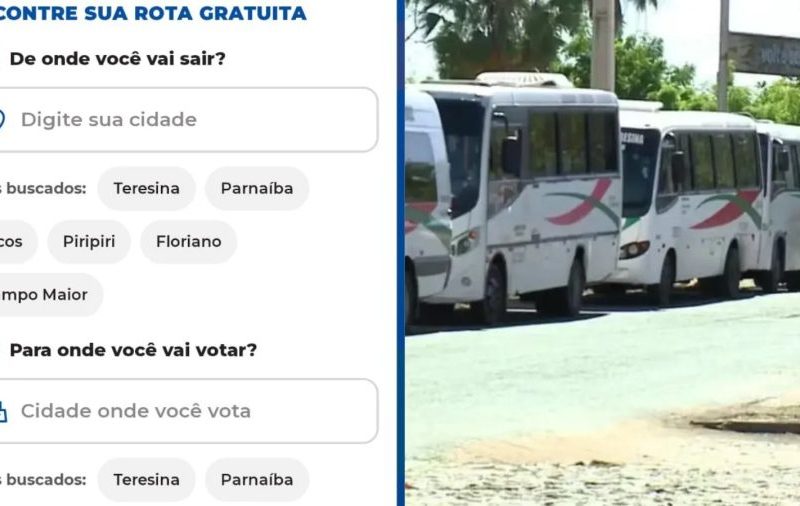 Transporte gratuito nas eleições: saiba como consultar horários e rotas no PI