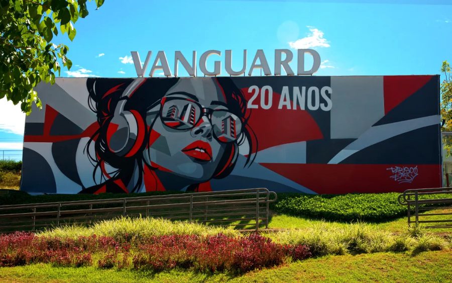 Vanguard celebra 20 anos indo além do óbvio e transforma fachada em obra de arte