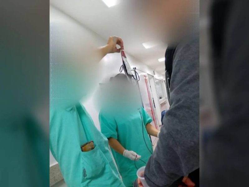 ‘Vi meu marido morrer e voltar’, diz esposa de paciente que passou mal durante transfusão de sangue durante hospital do Paraná