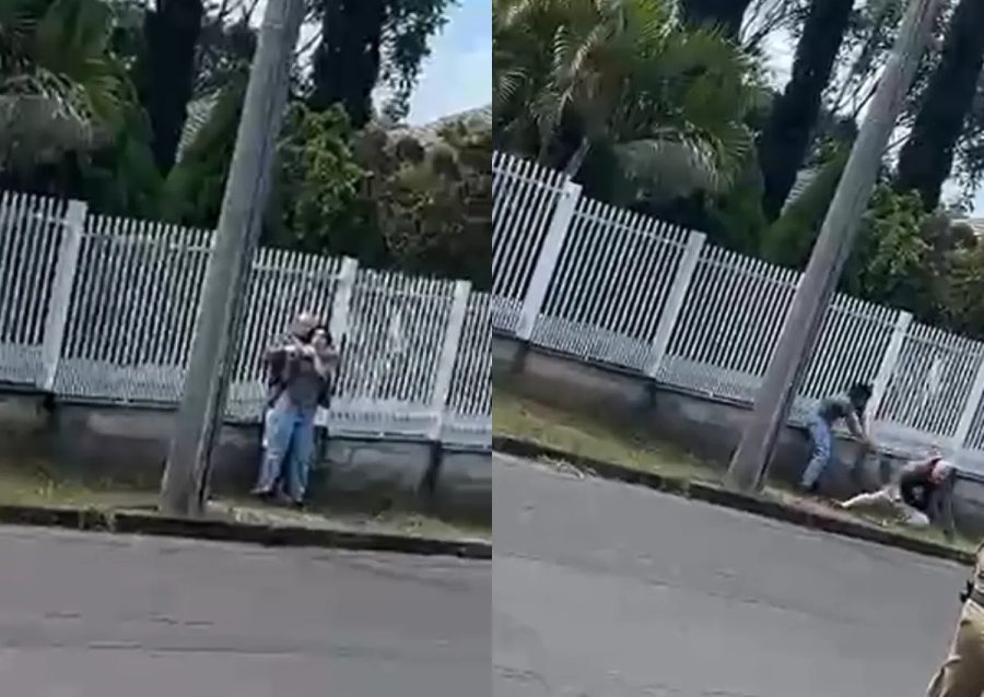 VÍDEO: homem agride e aponta simulacro de arma na cabeça de mulher e é baleado pela PM em SC