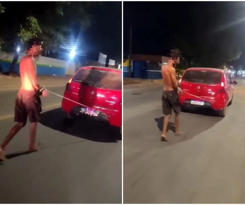 VÍDEO: Homem é amarrado pelas mãos e puxado por carro após suspeita de furto em Boa Vista