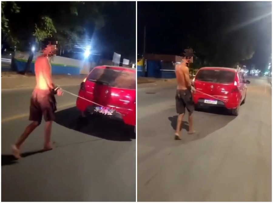 VÍDEO: Homem é amarrado pelas mãos e puxado por carro após suspeita de furto em Boa Vista
